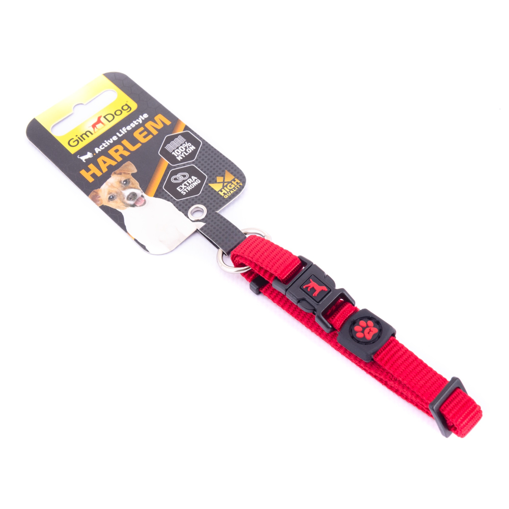 Нашийник для тварин GimDog Harlem нейлон 25-40 см/15 мм червоний (8009632058603) - зображення 2