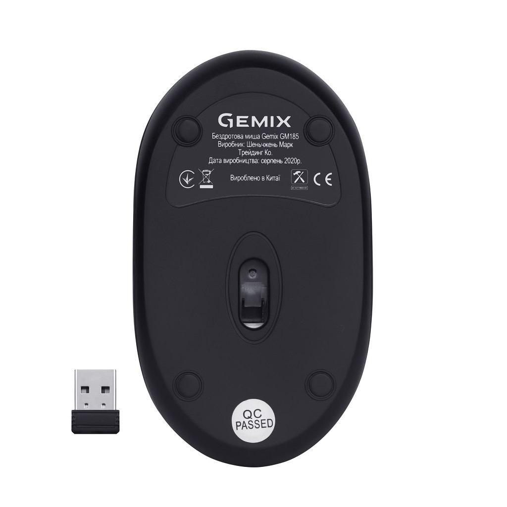 Мишка Gemix GM185 Wireless Black (GM185Bk) - зображення 6