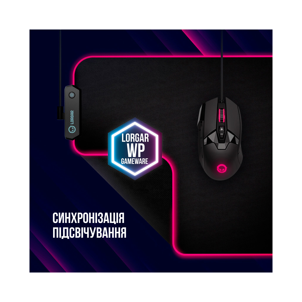 Килимок для мишки Lorgar Steller 913 RGB USB Black (LRG-GMP913) - picture 10