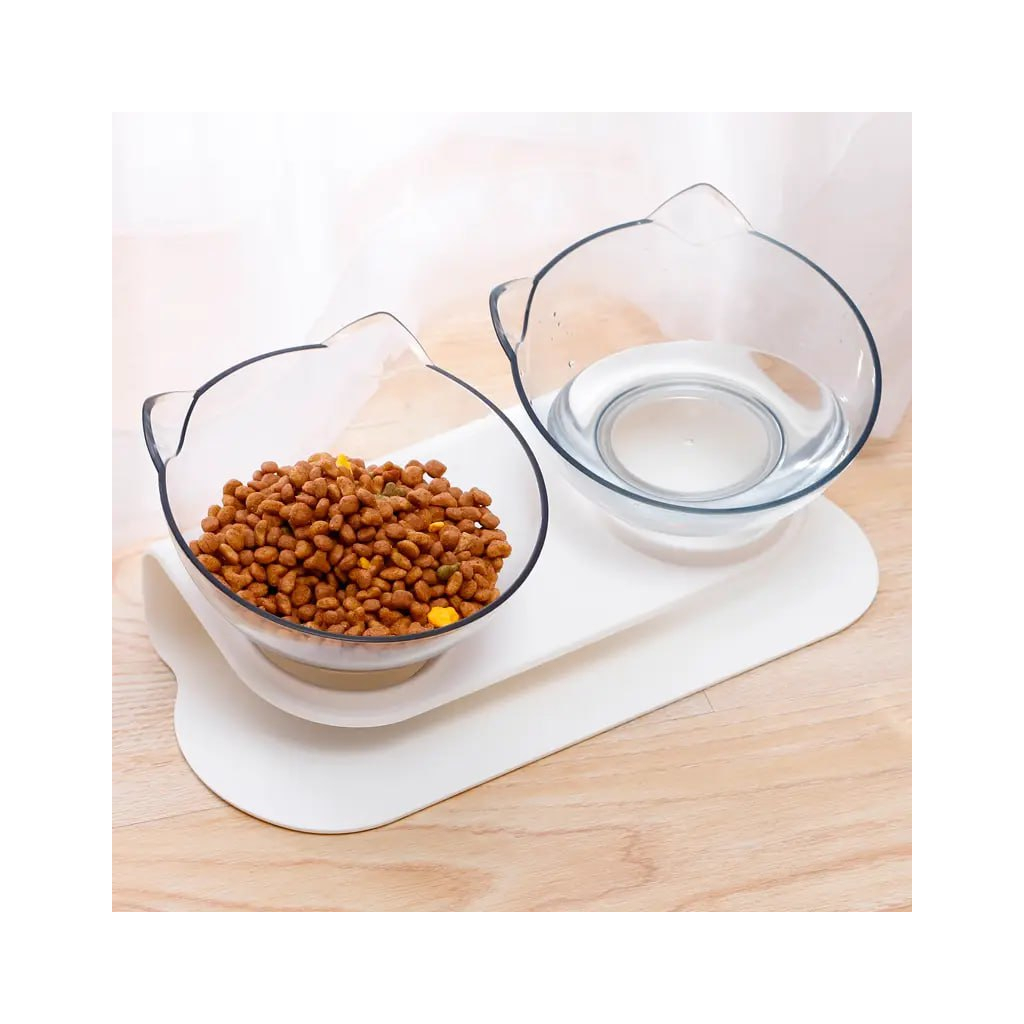 Посуд для котів Lapka Подвійна миска (WF060) - зображення 5