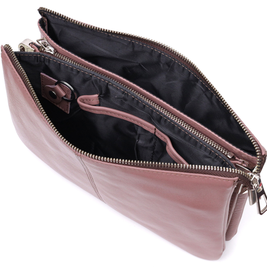 Сумка Grande Pelle З натуральної шкіри Пудрова (11634) - зображення 6