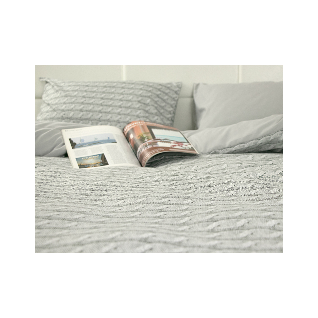 Постільна білизна Руно Grey Braid мікрофайбер полуторний (Р1.52_Grey Braid) - зображення 3