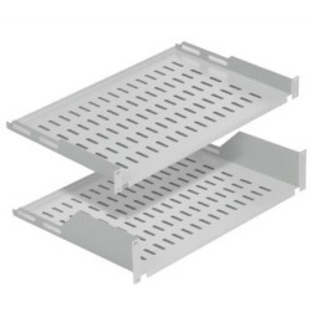 Полка Mirsan 19" 1U глиб. 250мм, консольна, RAL 9005 (MR.RAK1U25.01) - зображення 1