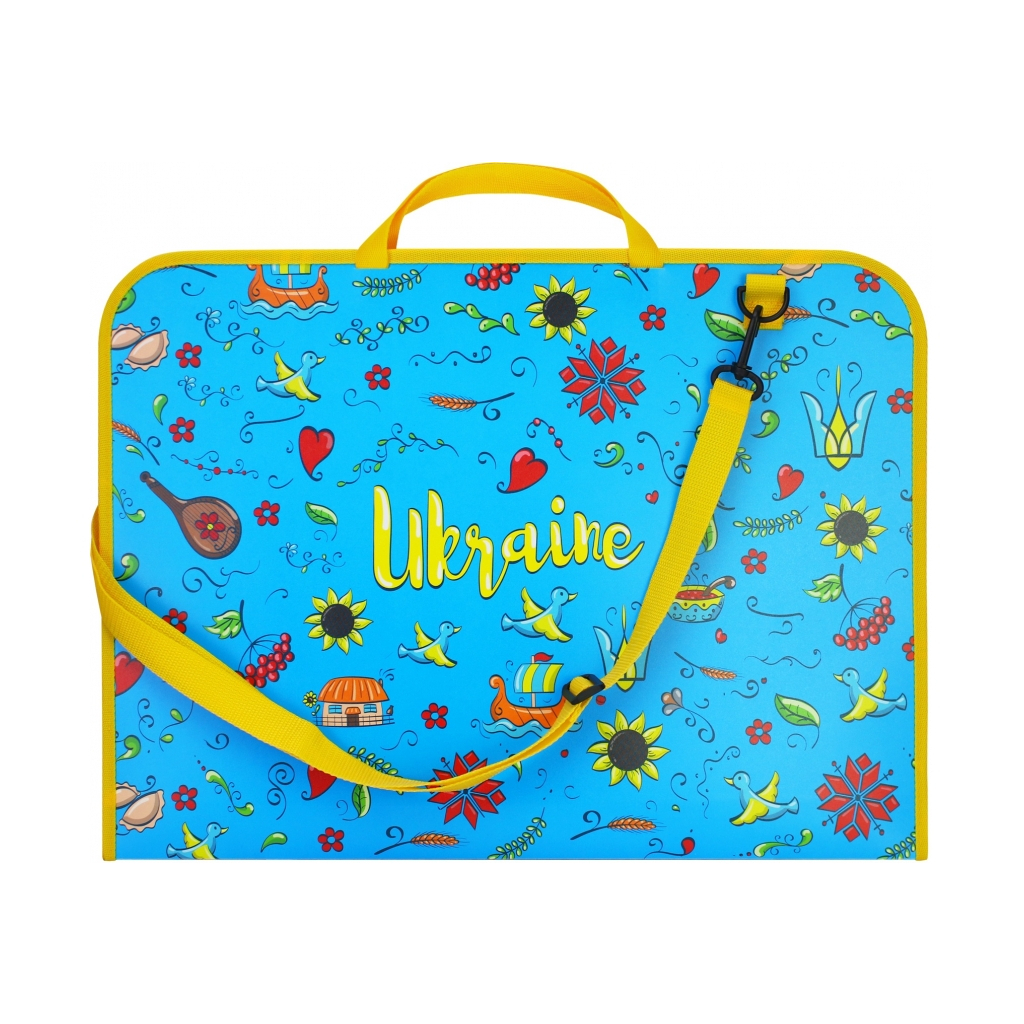 Папка - портфель Maxi А3 пластиковий на липучці "Vyshyvanka" (MX30003-06) - зображення 1