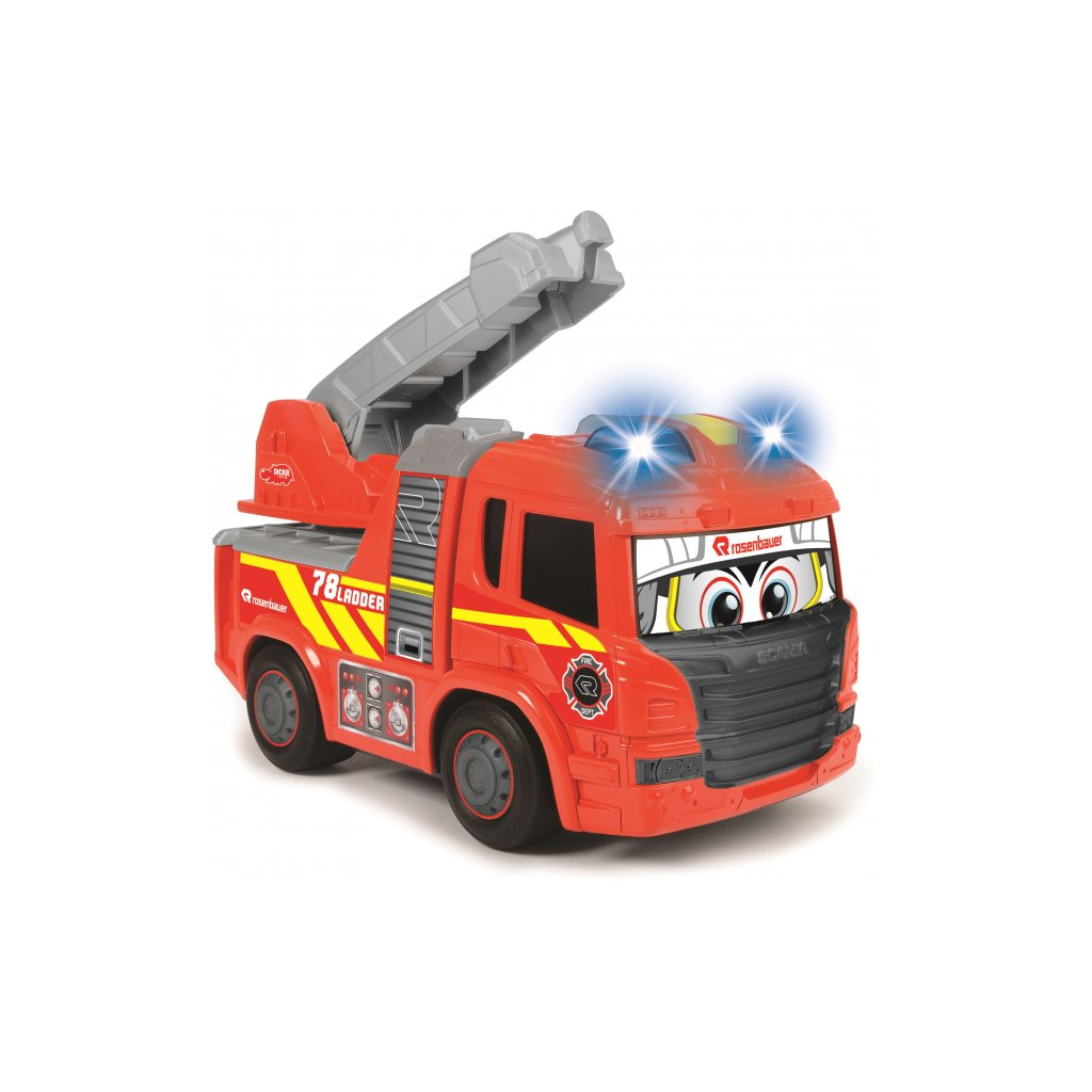 Спецтехніка Dickie Toys Пожежна машина Хеппі Сканія зі світловими та звуковими ефектами 25 см (3814016) - зображення 3