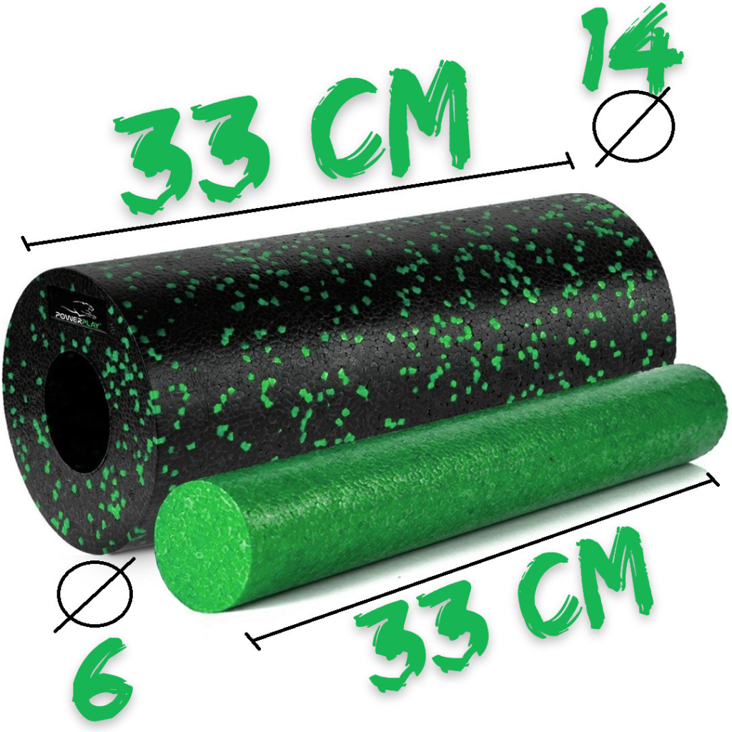 Масажний ролик PowerPlay PP-4348 2 in 1 EPP Foam Roller 33x14см Чорно/Зелений (PP_4348_Green_(33*14)) - зображення 10