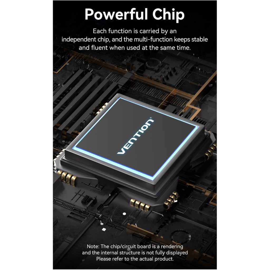 Концентратор Vention USB3.1 Type-C to HDMI/VGA/USB-C/USB3.0x3/RJ45/SD/TF/TRRS 3.5mm/PD 100W 11in1 (THTHC) - изображение 12