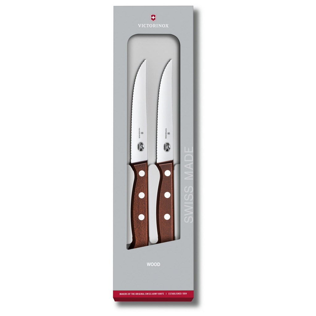 Набір ножів Victorinox Wood Steak Set 2шт Serrate (5.1230.12G) - зображення 1