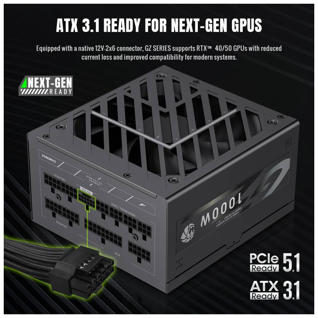 Блок живлення Gamemax 1000W (GZ 1000G BK) - picture 11