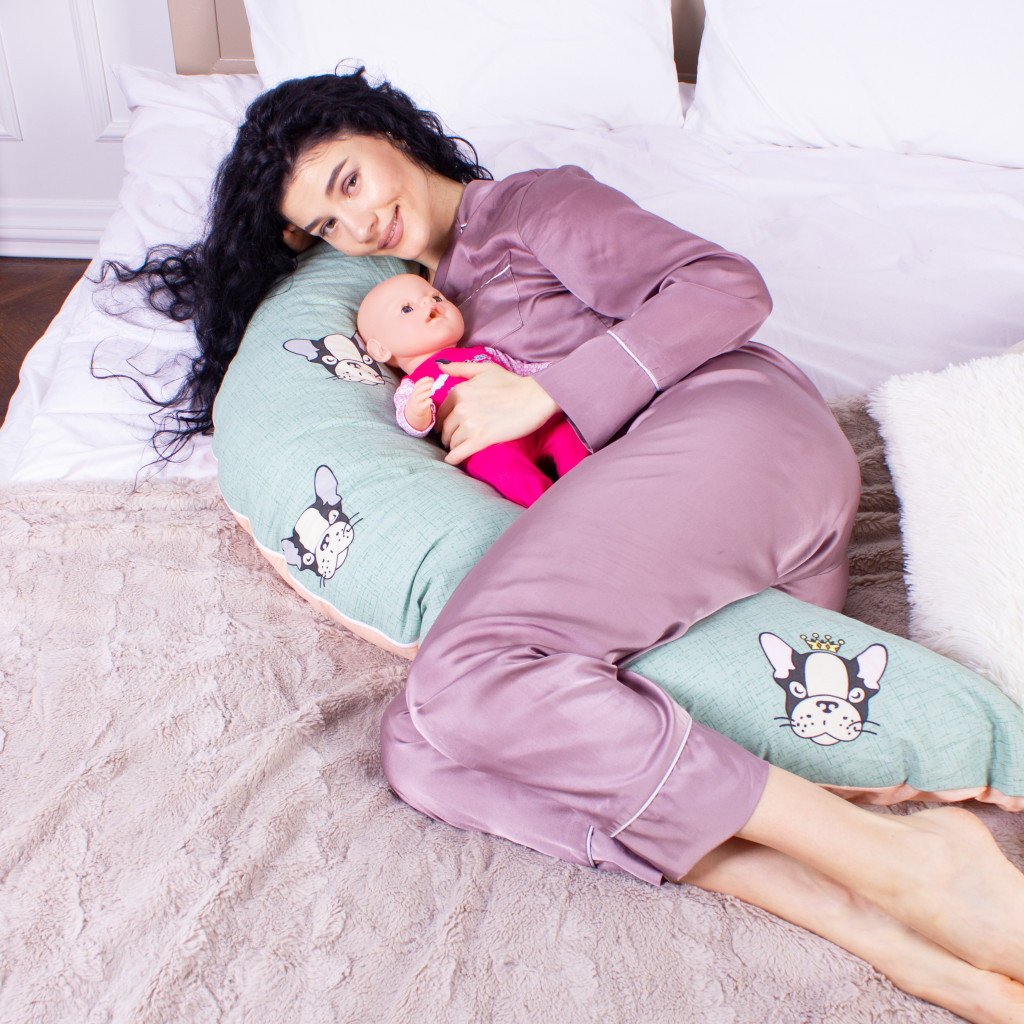 Подушка MirSon для вагітних та годування №8334 Print Line 17-0356 Burkina Faso Бязь 30х170х20 см (2200006200598) - изображение 4