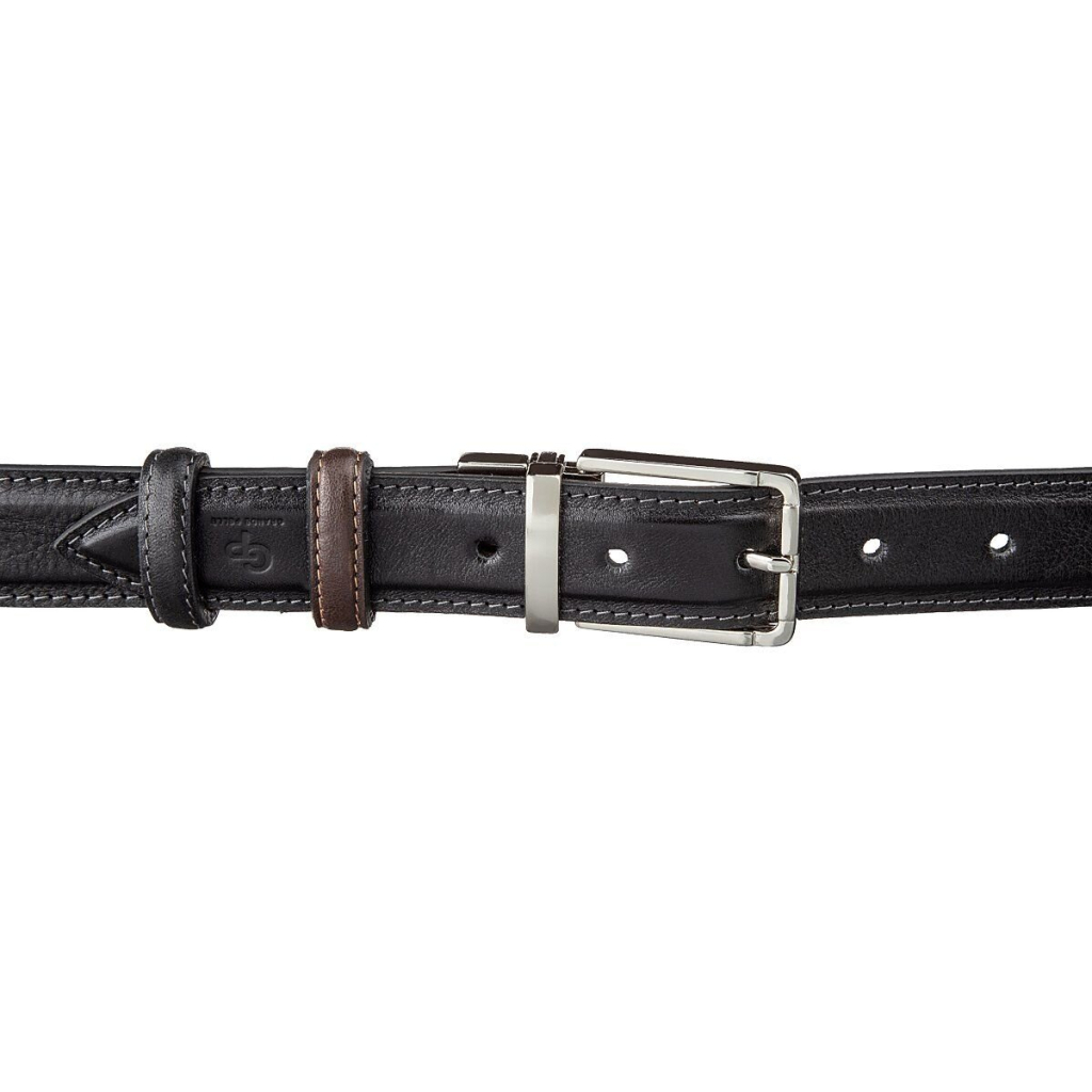 Ремінь Grande Pelle Брючний двосторонній Коричневий та Чорний (11155) - зображення 2