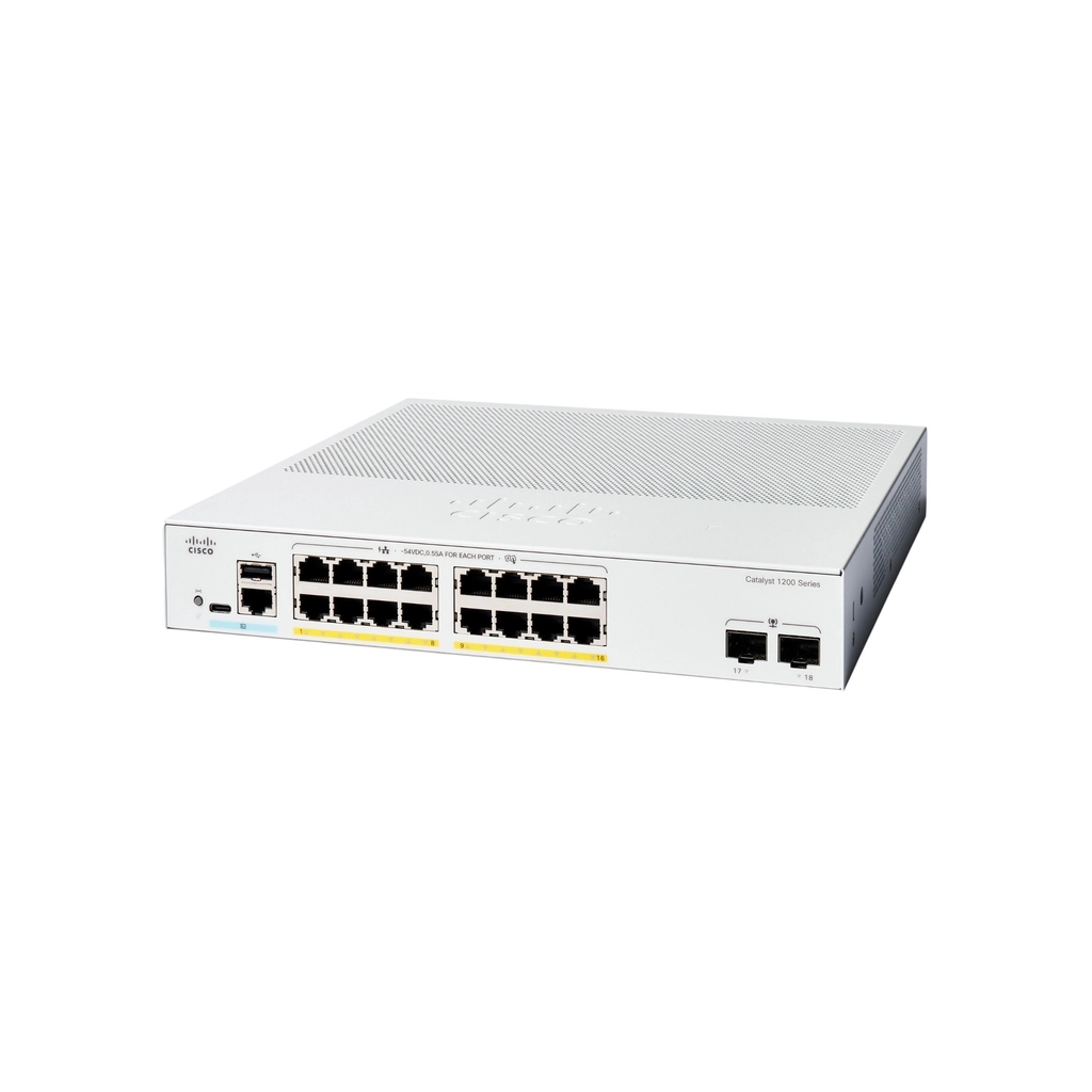 Комутатор мережевий Cisco C1200-16P-2G - зображення 1