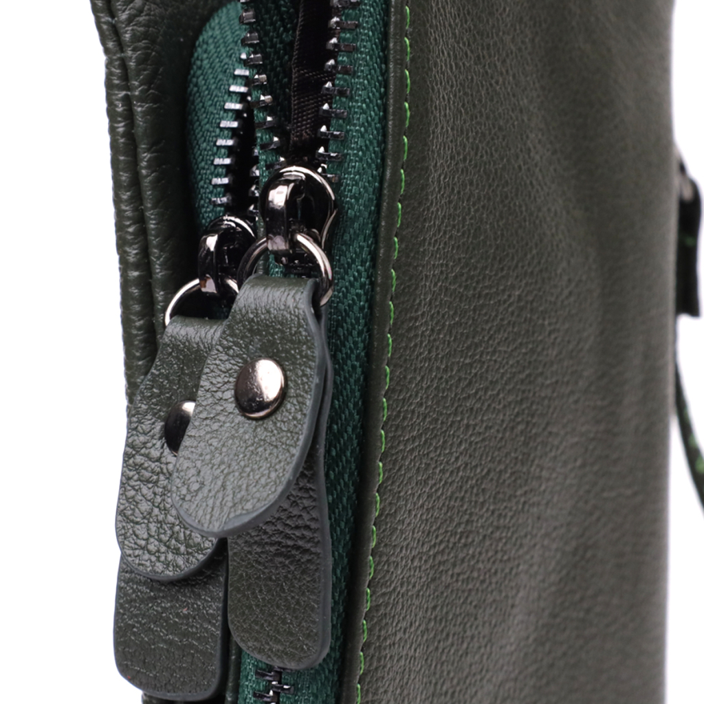 Гаманець ST Leather З натуральної шкіри Зелений (23104) - зображення 7