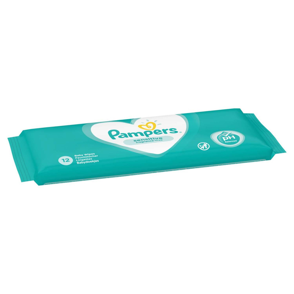 Дитячі вологі серветки Pampers Sensitive 12 шт (8001841061979) - зображення 2