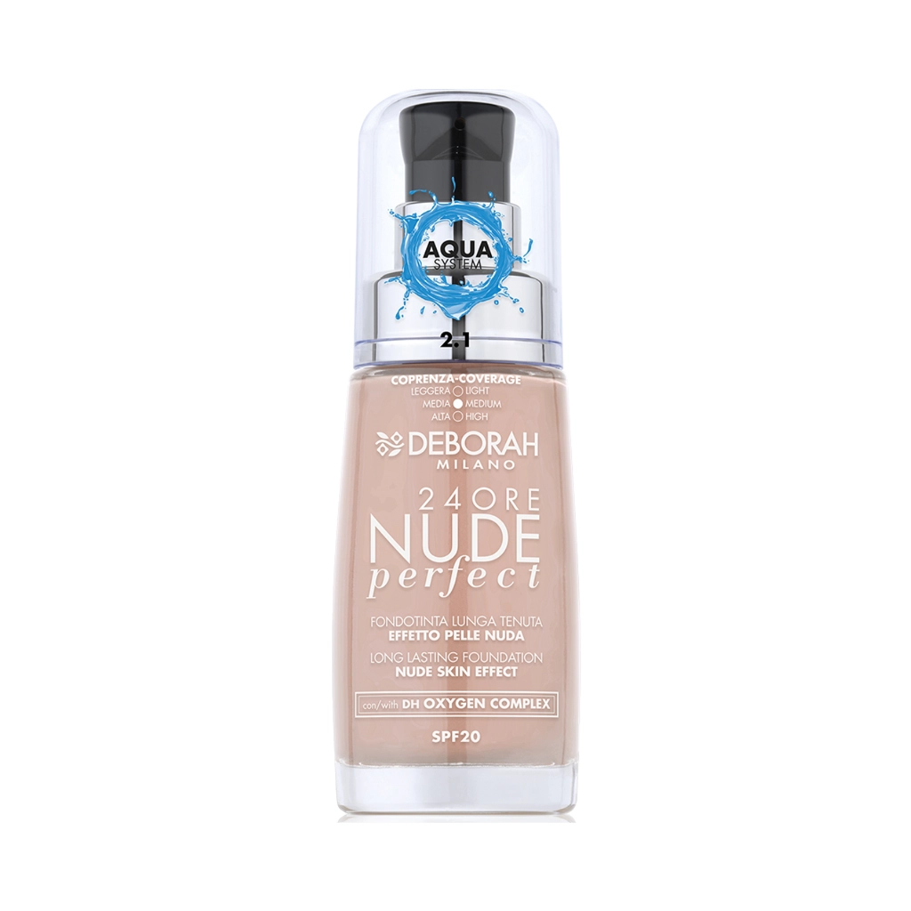 Тональна основа Deborah 24Ore Nude Perfect SPF20 2.1 30 мл (8009518376999) - изображение 1