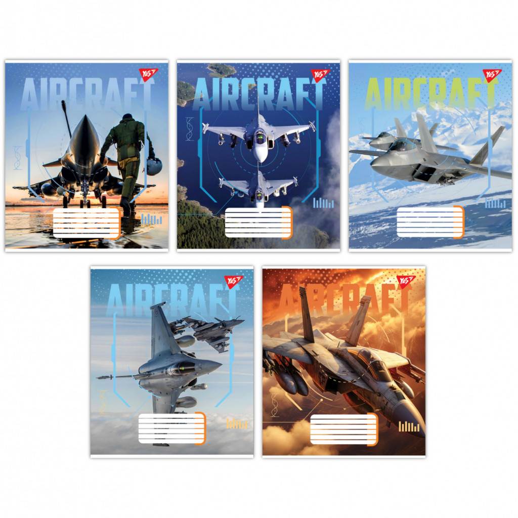 Зошит Yes Aircraft 48 аркушів клітинка (767102) - зображення 1