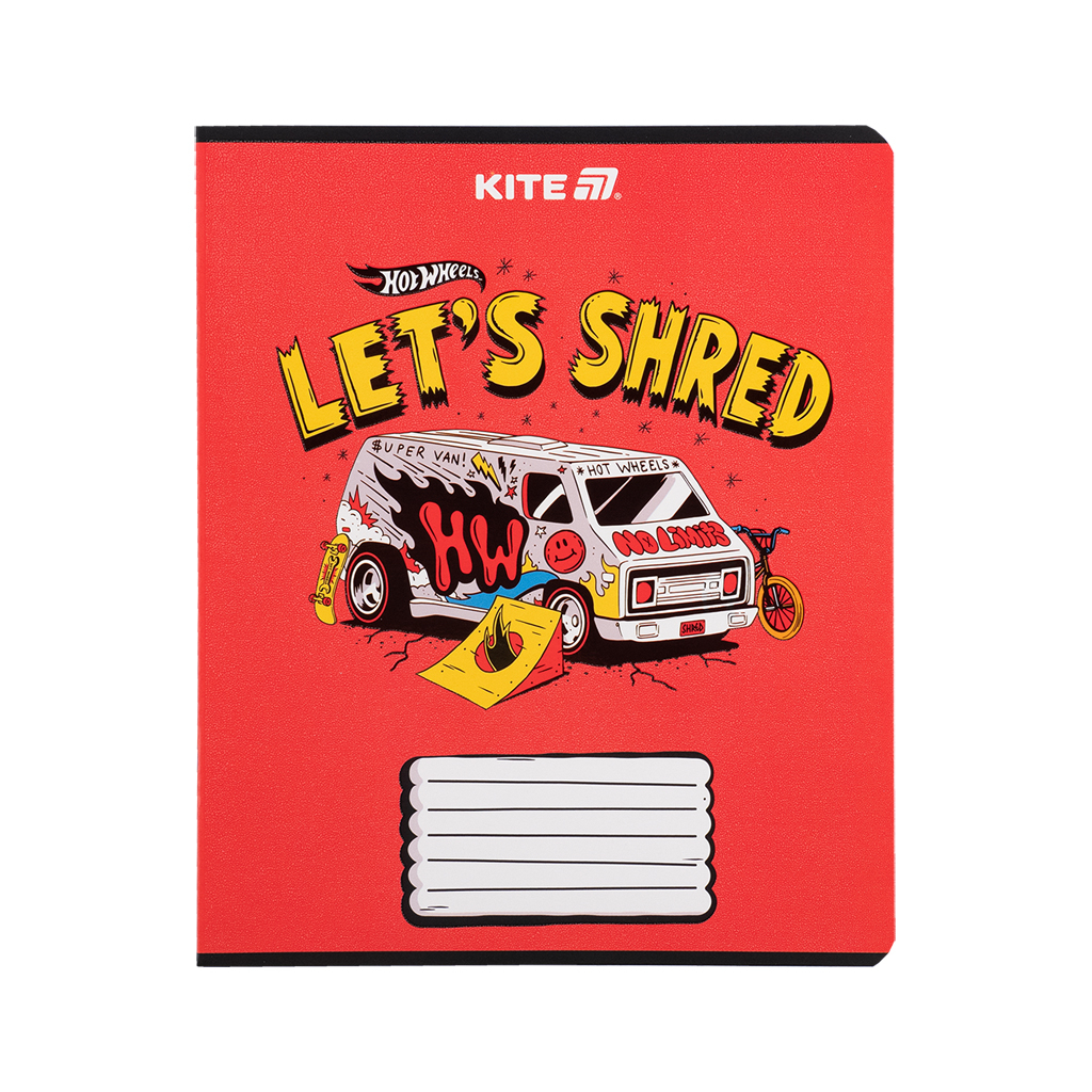 Зошит Kite Hot Wheels, 18 аркушів, клітинка (HW25-236) - изображение 10