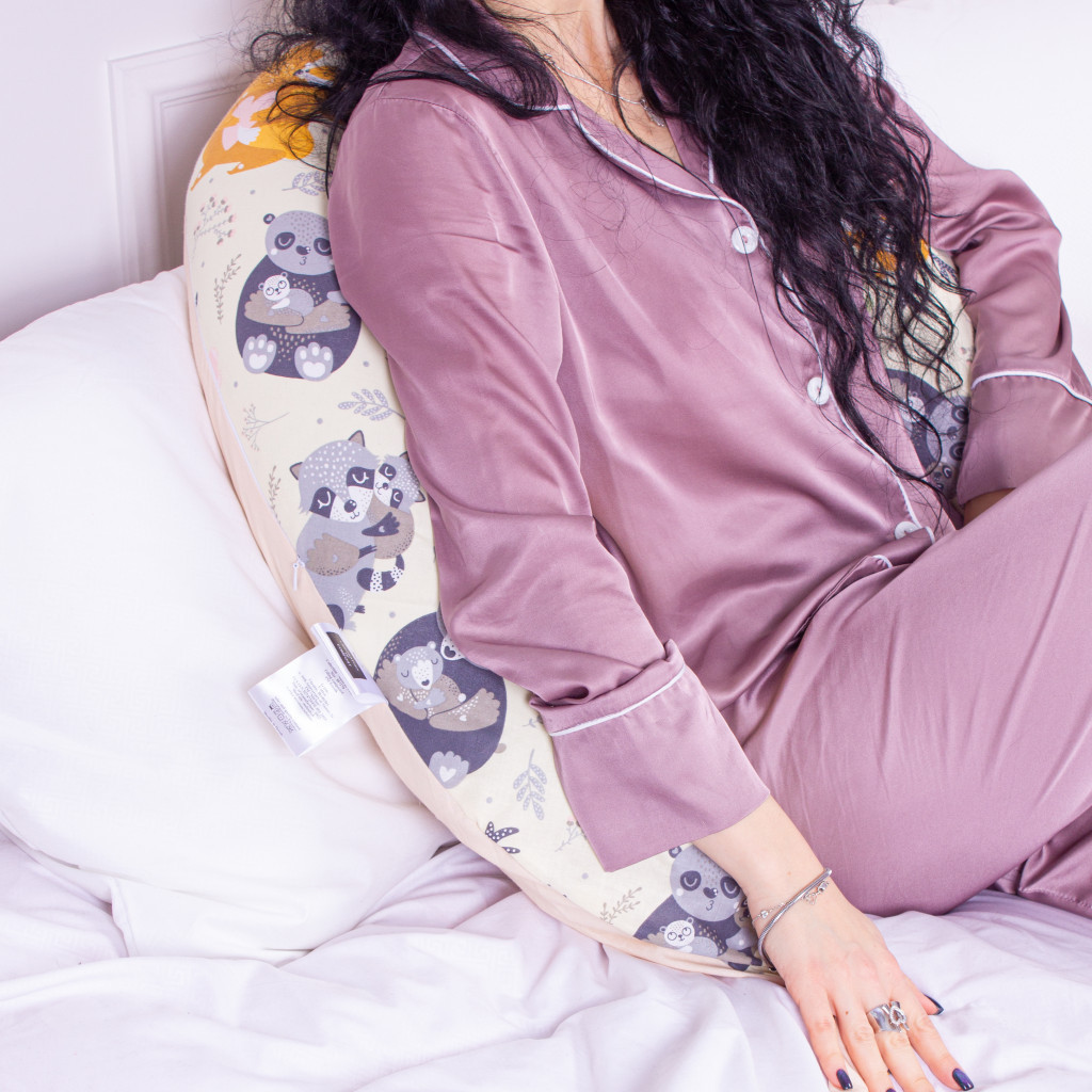 Подушка MirSon для вагітних та годування №8332 Print Line 17-0559 Elkasso Бязь 30х170х20 см (2200006200574) - зображення 4