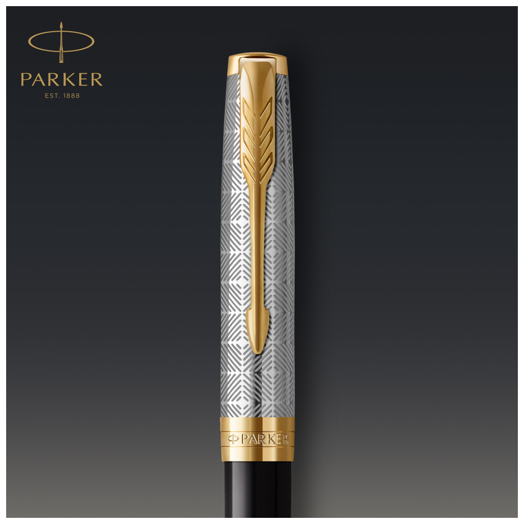 Ручка кулькова Parker SONNET 17 Metal & Black Lacquer GT BP (68 132) - изображение 4