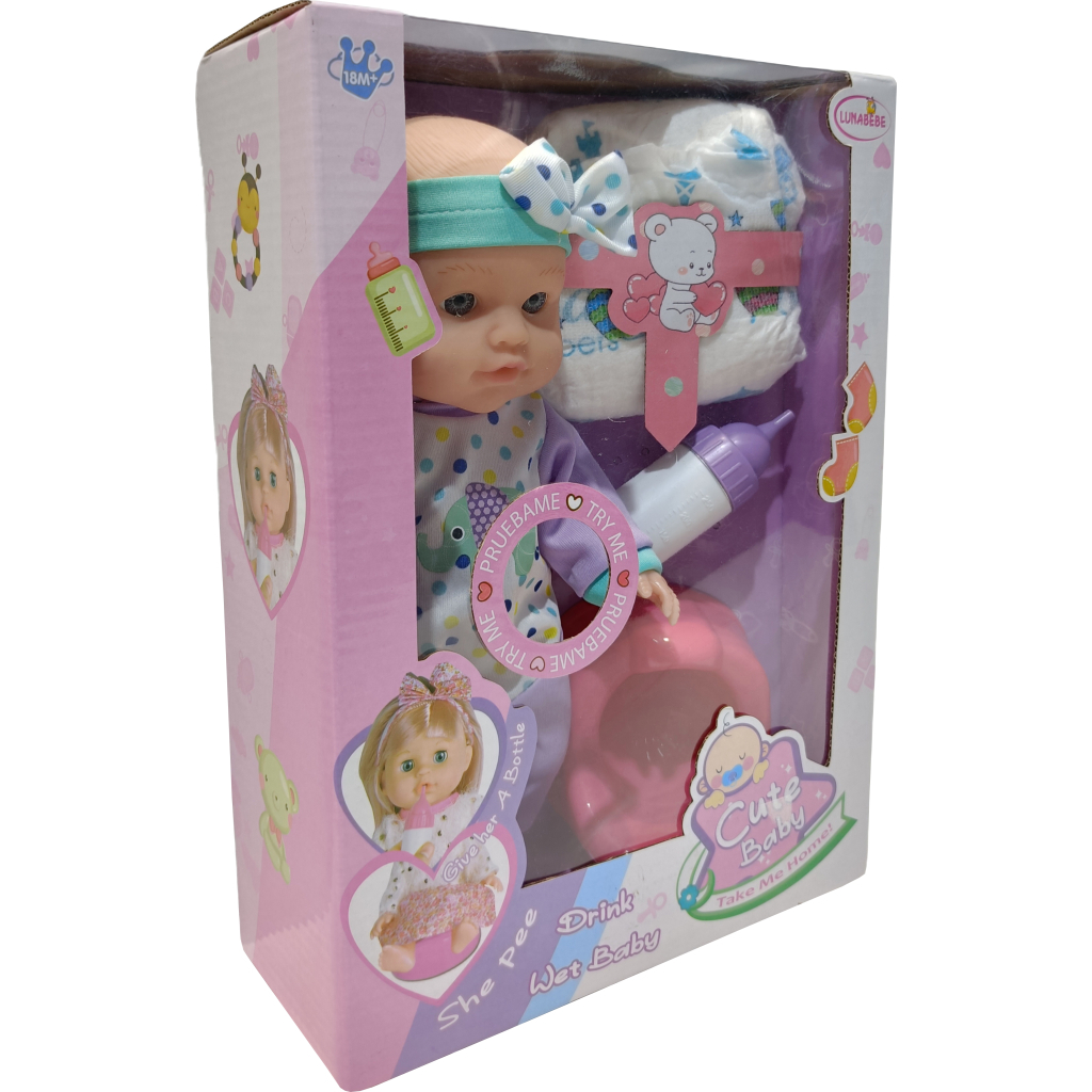 Пупс Lunabebe інтерактивний з аксесуарами зі звуковими та функціональними ефектами 30 см (3858894674916) - зображення 2