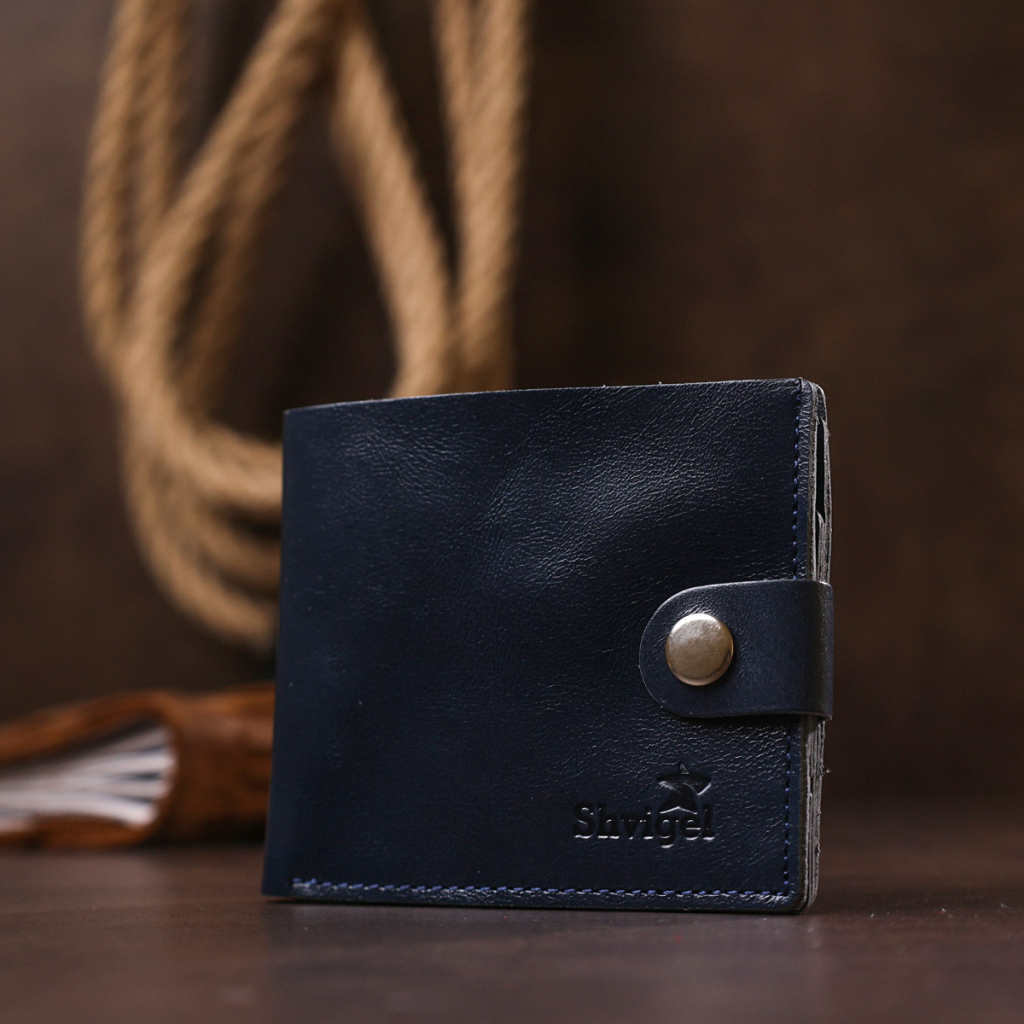Портмоне Shvigel Шкіряне Синє (16444) - зображення 9