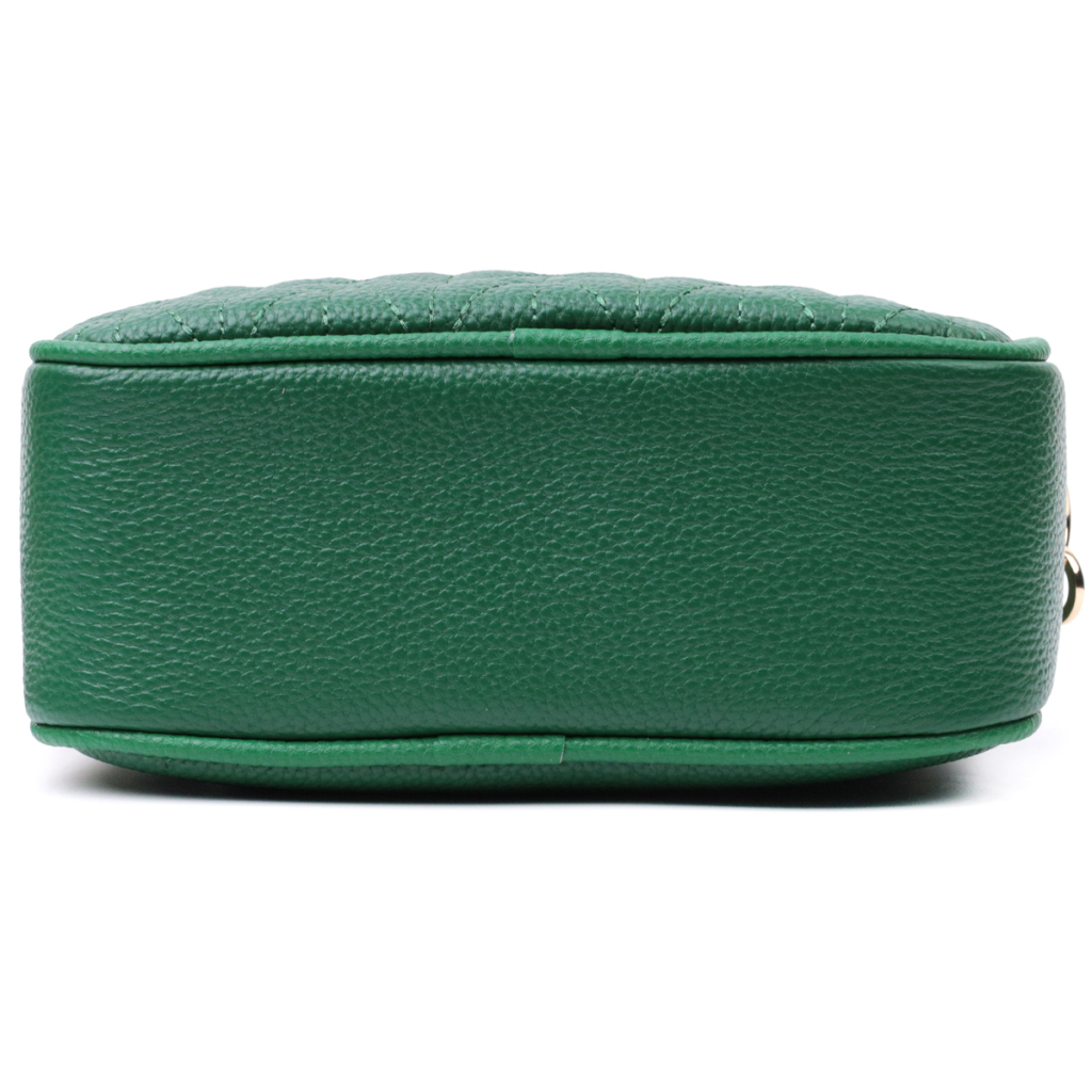 Сумка Vintage Стьобана жіноча з натуральної шкіри Зелена (22613) - зображення 6