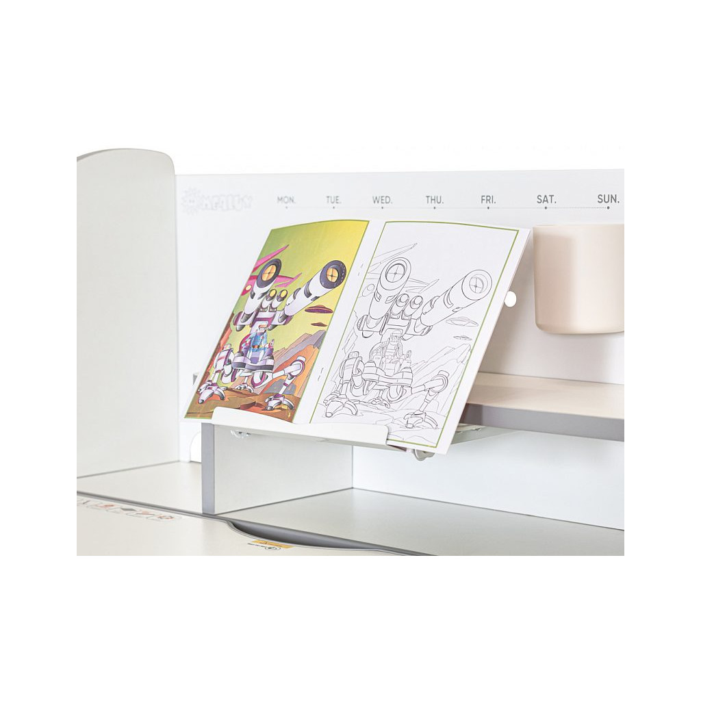 Парта Mealux Hamilton Multicolor Blue (BD-680 W/G MC+BL з полицею) - зображення 3