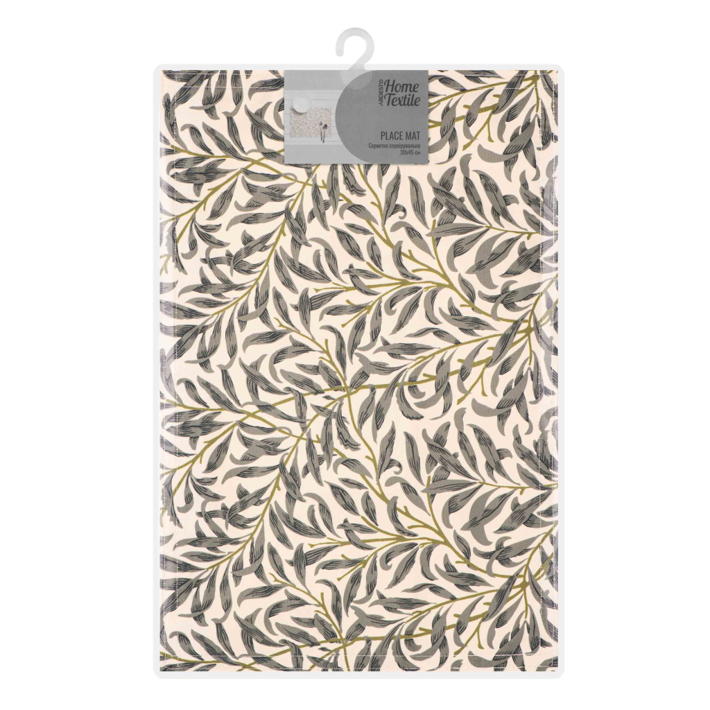 Килимок сервірувальний Ardesto Leaves 30 х 45 см, 90% поліестер, 10% бавовна (ART06LV) - зображення 1