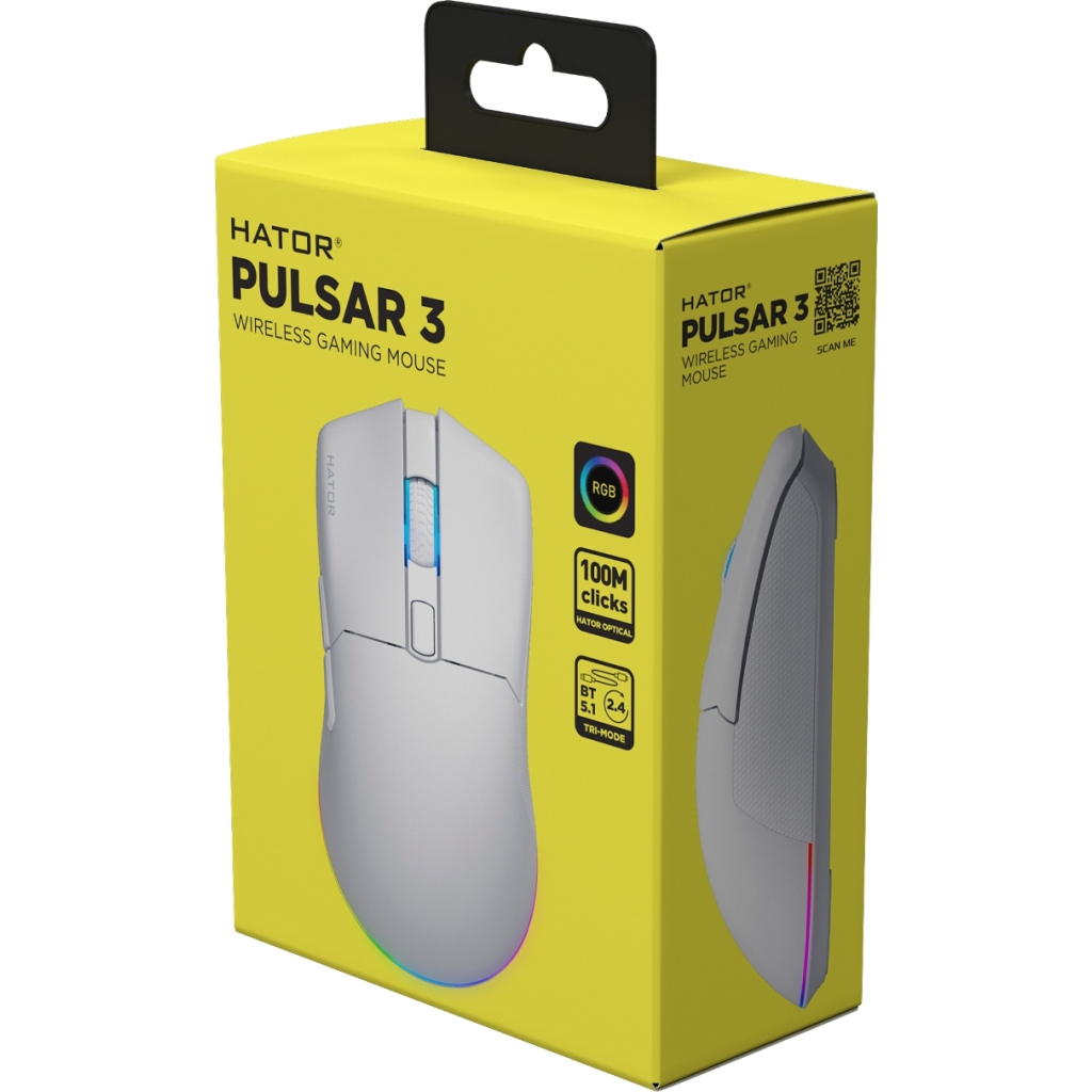Мишка Hator Pulsar 3 Wireless White (HTM631) - зображення 6