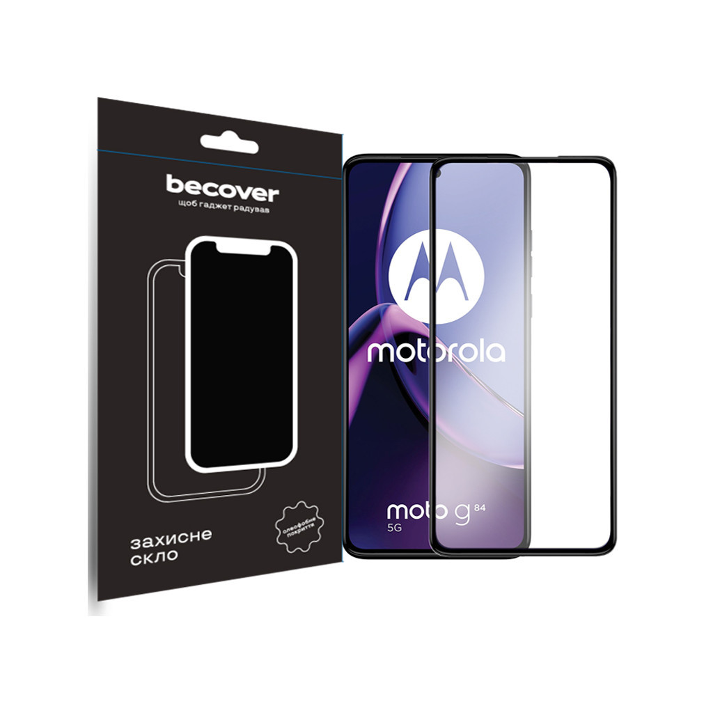 Скло захисне BeCover Motorola Moto G84 Black (710108) - зображення 1
