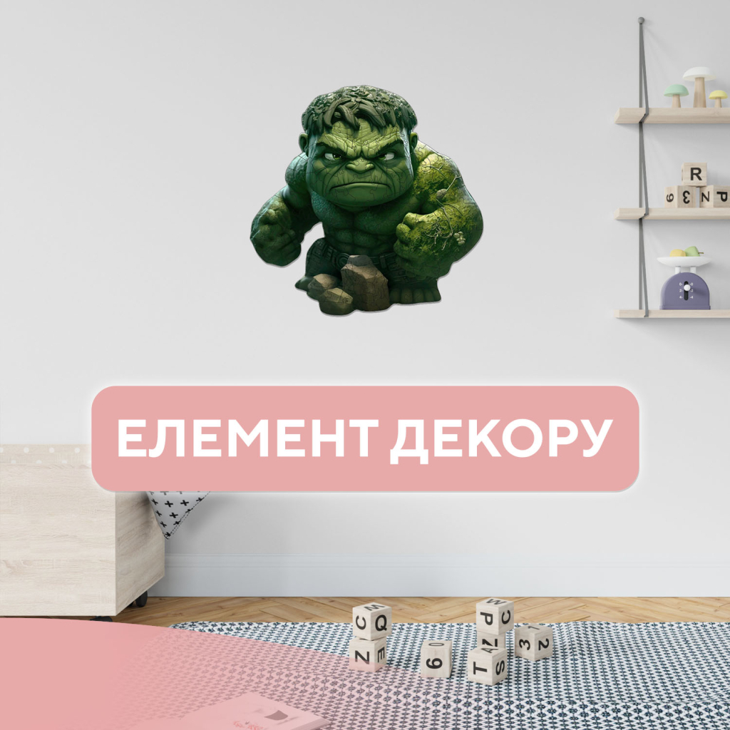Пазл Ukropchik дерев'яний Супергерой Халк size - M в коробці з набором-рамкою (Hulk Superhero A4) - picture 4