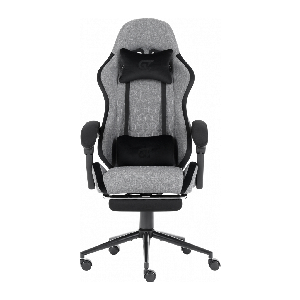 Крісло ігрове GT Racer X-2324 Gray/Black (X-2324 Fabric Gray/Black Suede) - зображення 2