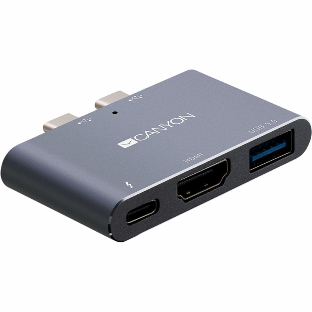 Порт-реплікатор Canyon Docking Station with 3 ports, Thunderbolt 3, Input 100-240V (CNS-TDS01DG) - зображення 3