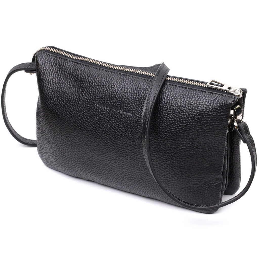 Сумка Grande Pelle З натуральної зернистої шкіри Чорна (11697) - зображення 1