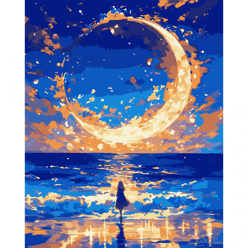 Картина по номерам Santi Місяць у вогнях 40*50см LED (955068) - изображение 1