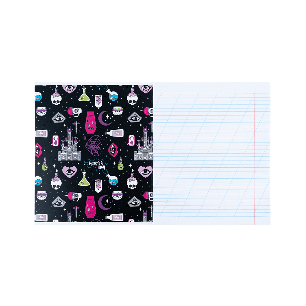 Зошит Kite Monster High, 12 аркушів, коса лінія (MH25-235) - зображення 2