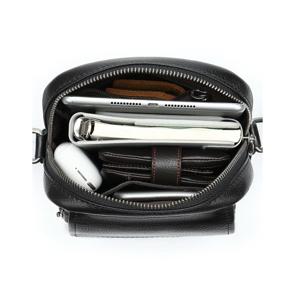 Сумка Vintage Шкіряна флотар Чорна (14943) - зображення 8