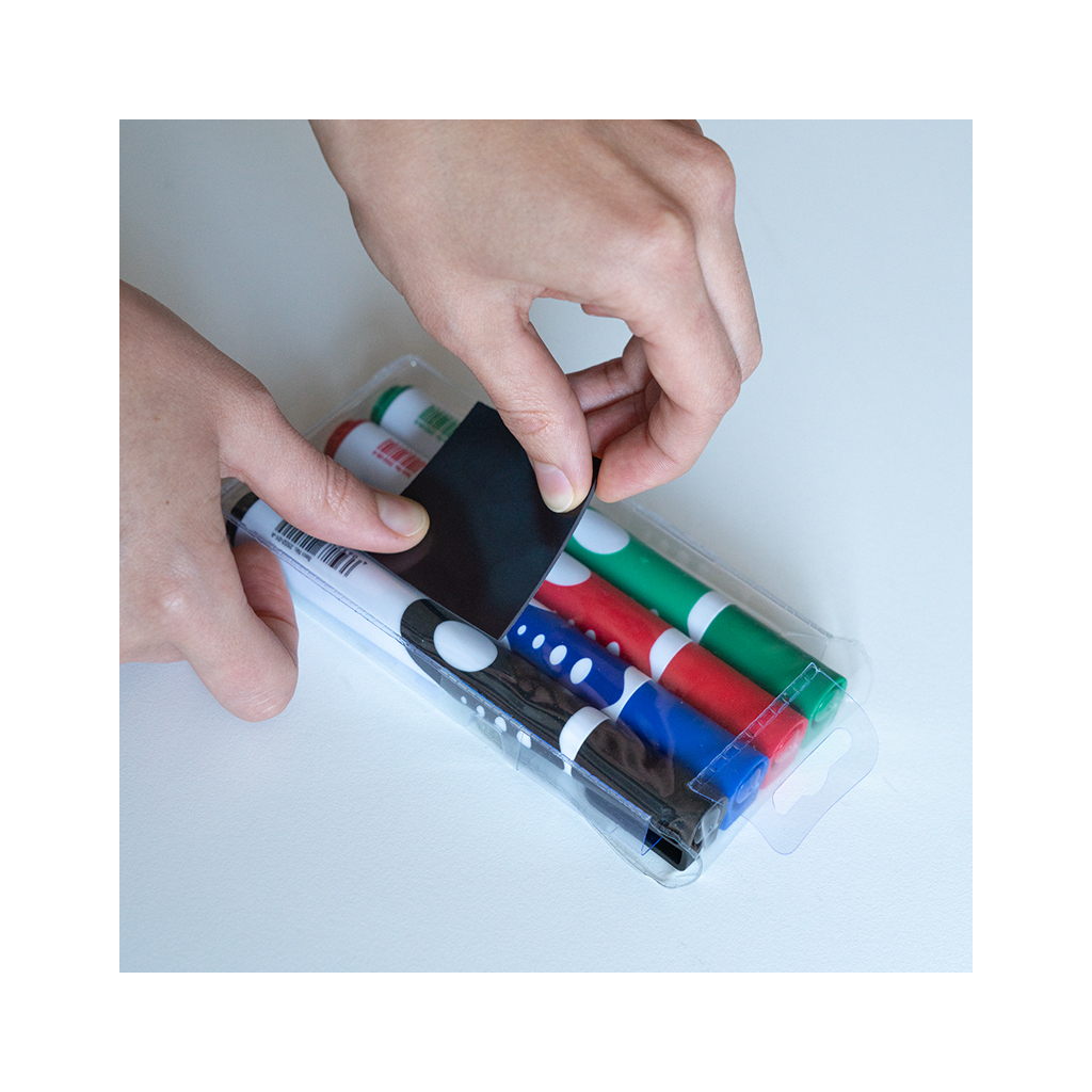 Маркер Axent набір для сухостираємих дошок Comfort Grip 2 мм круглих 4 шт (2552-40-A) - зображення 3