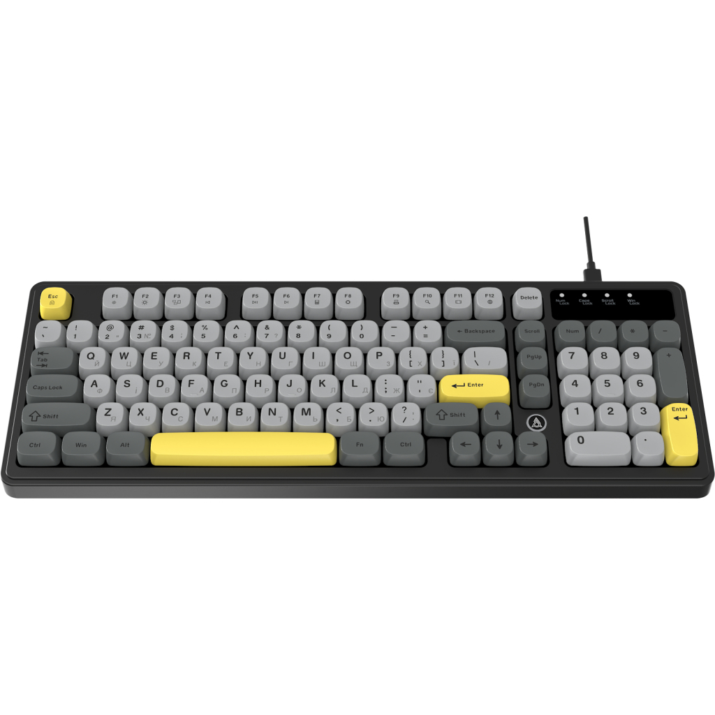 Клавіатура Ajazz AF98 USB UA Black/Grey/Yellow (AF98-BGY) - зображення 4