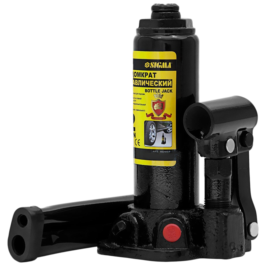 Домкрат Sigma гідравлічний пляшковий 2т, 180-333мм (6101021) - зображення 1