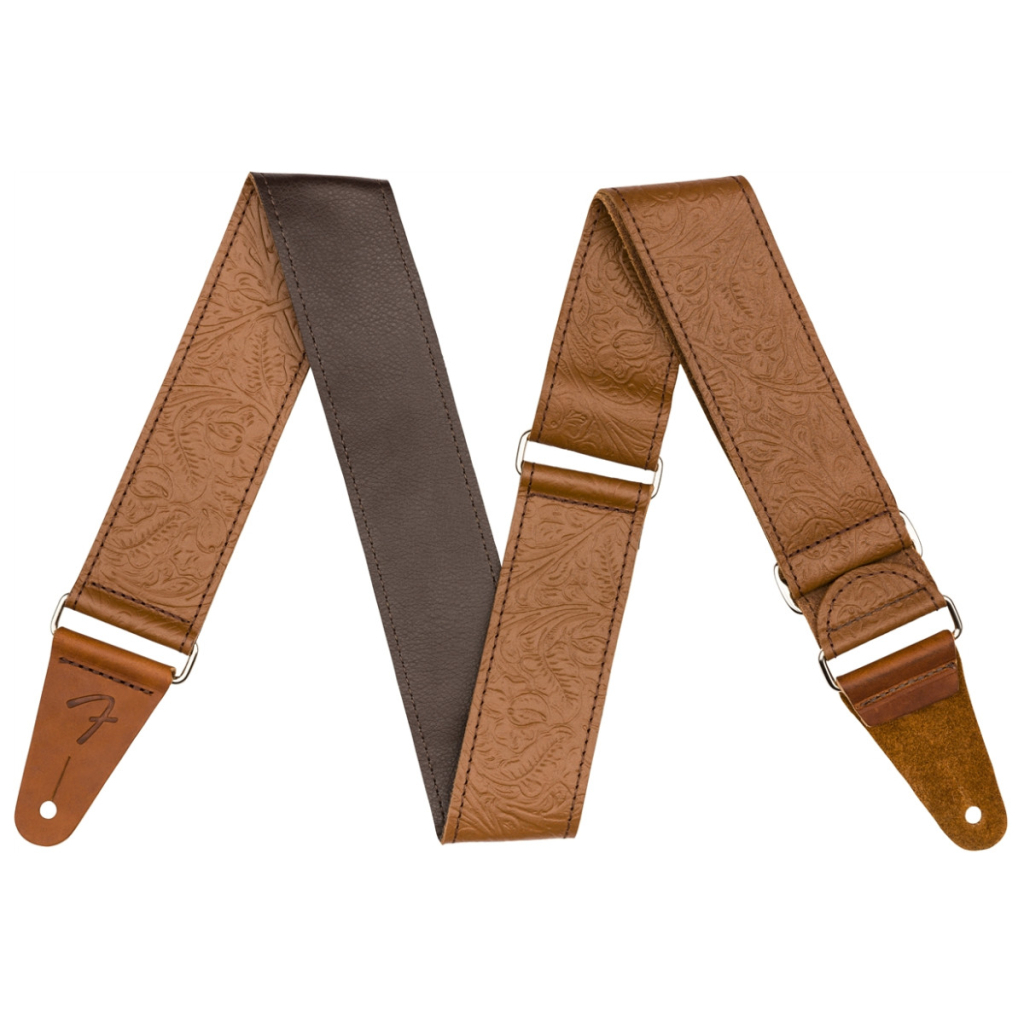 Ремінь для гітари Fender Strap 2" Tooled Leather Brown (230253) - зображення 1