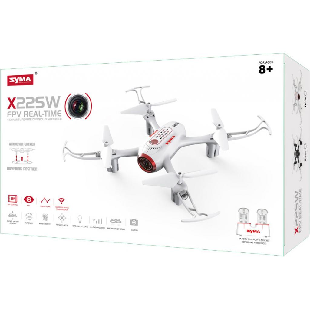 Радіокерована іграшка Syma Квадрокоптер 2,4 Ггц з FPV-камерою 14,4 cм (X22SW Black) - зображення 7