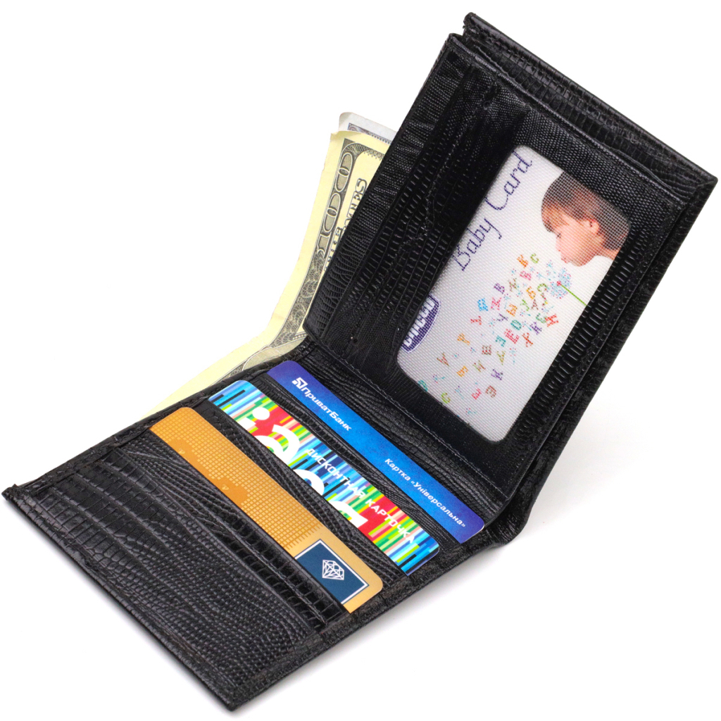 Портмоне Canpellini З натуральної шкіри Чорне (21868) - зображення 6