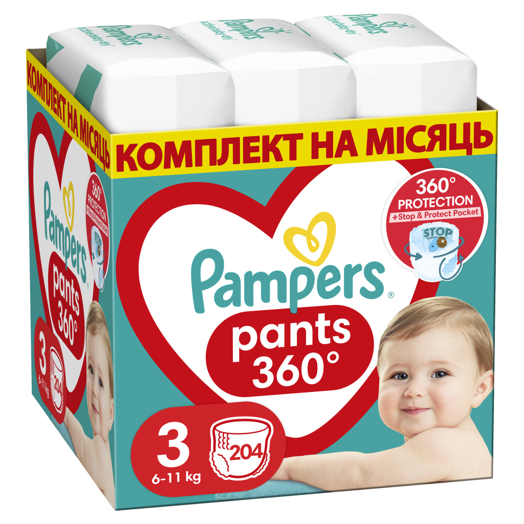 Підгузки Pampers Pants Midi Розмір 3 (6-11 кг) 204 шт (8006540497678) - зображення 1
