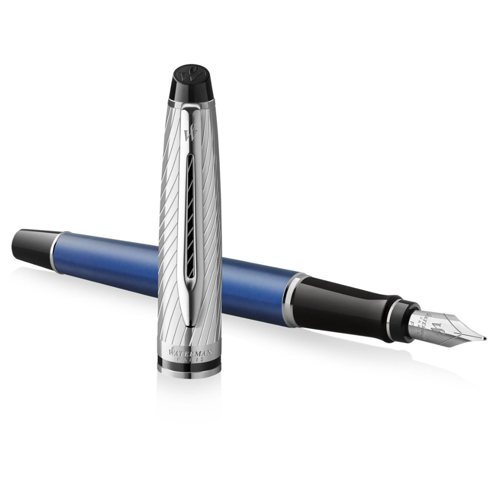 Ручка пір'яна Waterman EXPERT Deluxe Metallic Blue CT FP F (10 051) - зображення 3