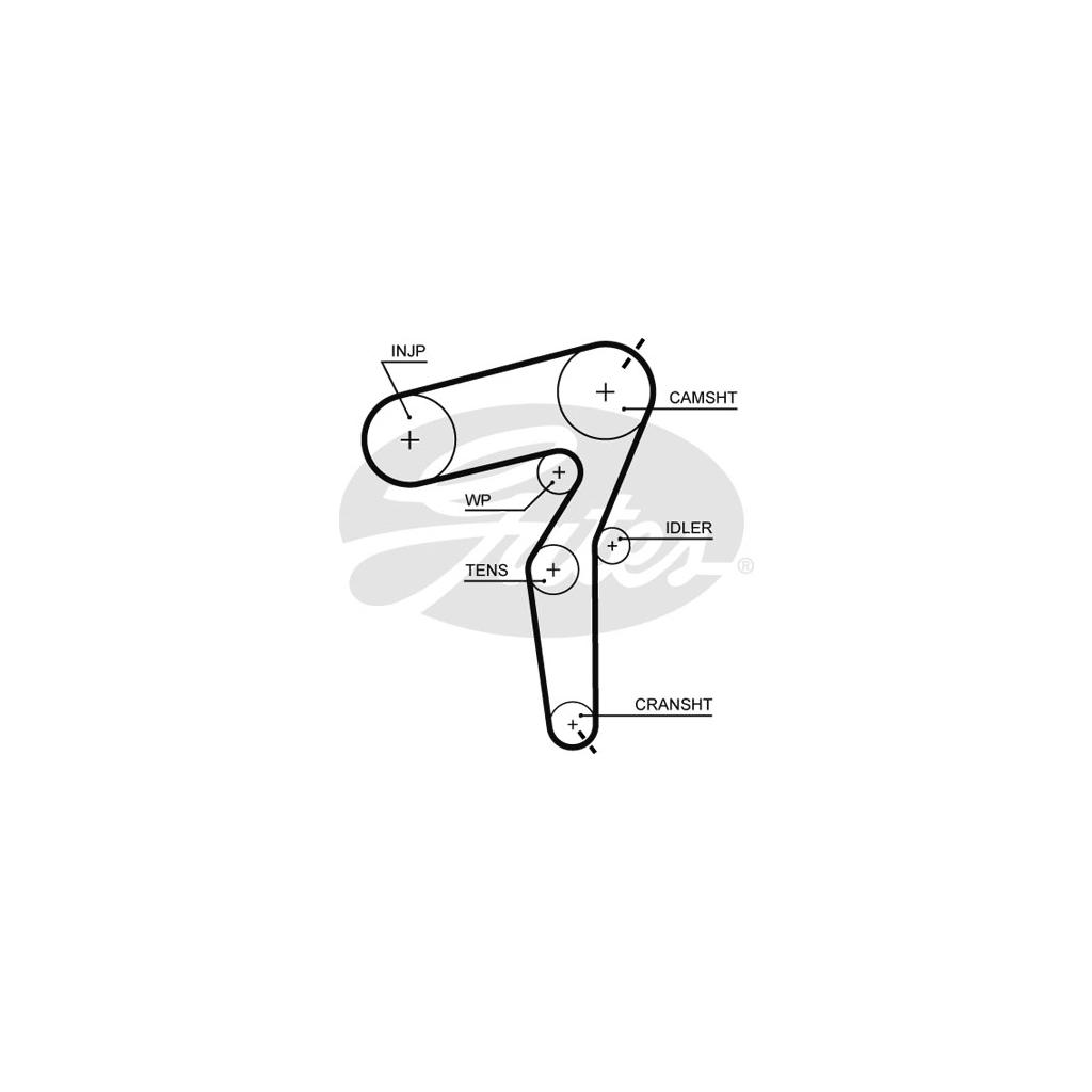 Комплект ременя ГРМ з помпой Gates KP25650XS - зображення 2