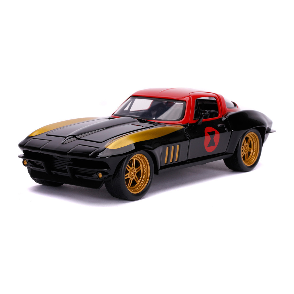 Машина Jada металева Марвел Месники Chevrolet Corvette (1966) + фігурка Чорної вдови 1:24 (253225014) - зображення 6
