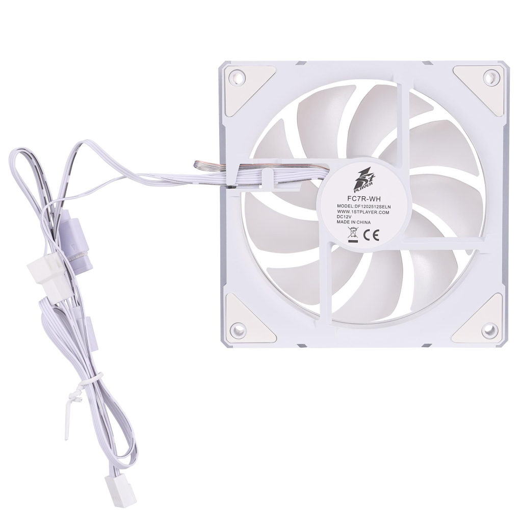 Кулер до корпусу 1stPlayer FC7 White (FC7-WH-1IN1) - зображення 6