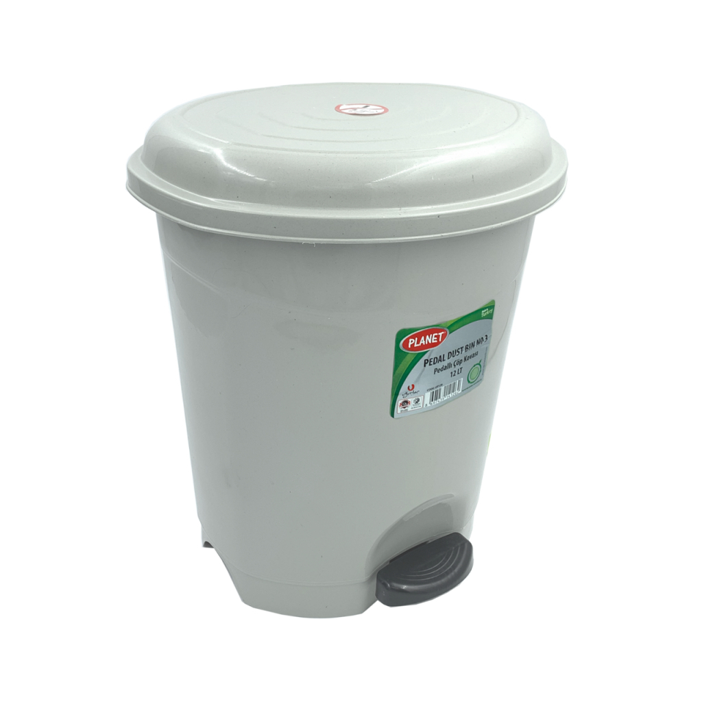 Контейнер для сміття Planet Household №3 з педаллю сірий 12 л (10341) - изображение 1