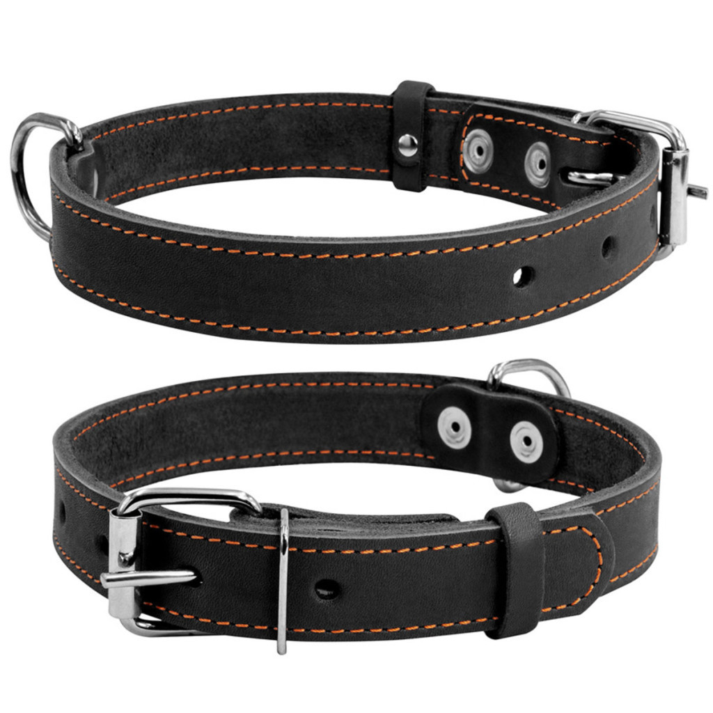 Нашийник для тварин Collar одинарний Ш 25 мм Д 38-50 см чорний (02191) - зображення 1